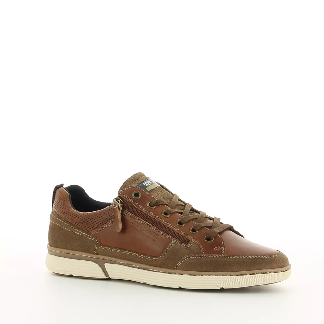 Image (1) de la chaussures Trek Stone - Baskets Cuir naturel / Cognac en Cuir