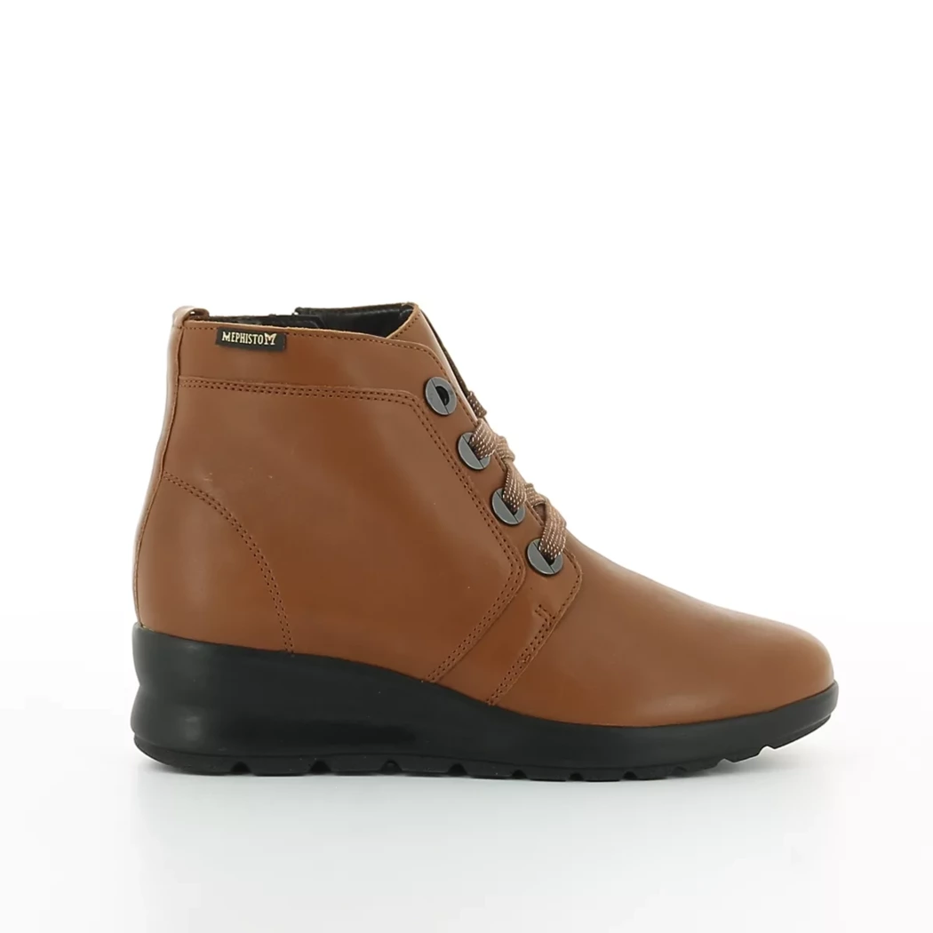 Image (2) de la chaussures Mephisto - Bottines Cuir naturel / Cognac en Cuir