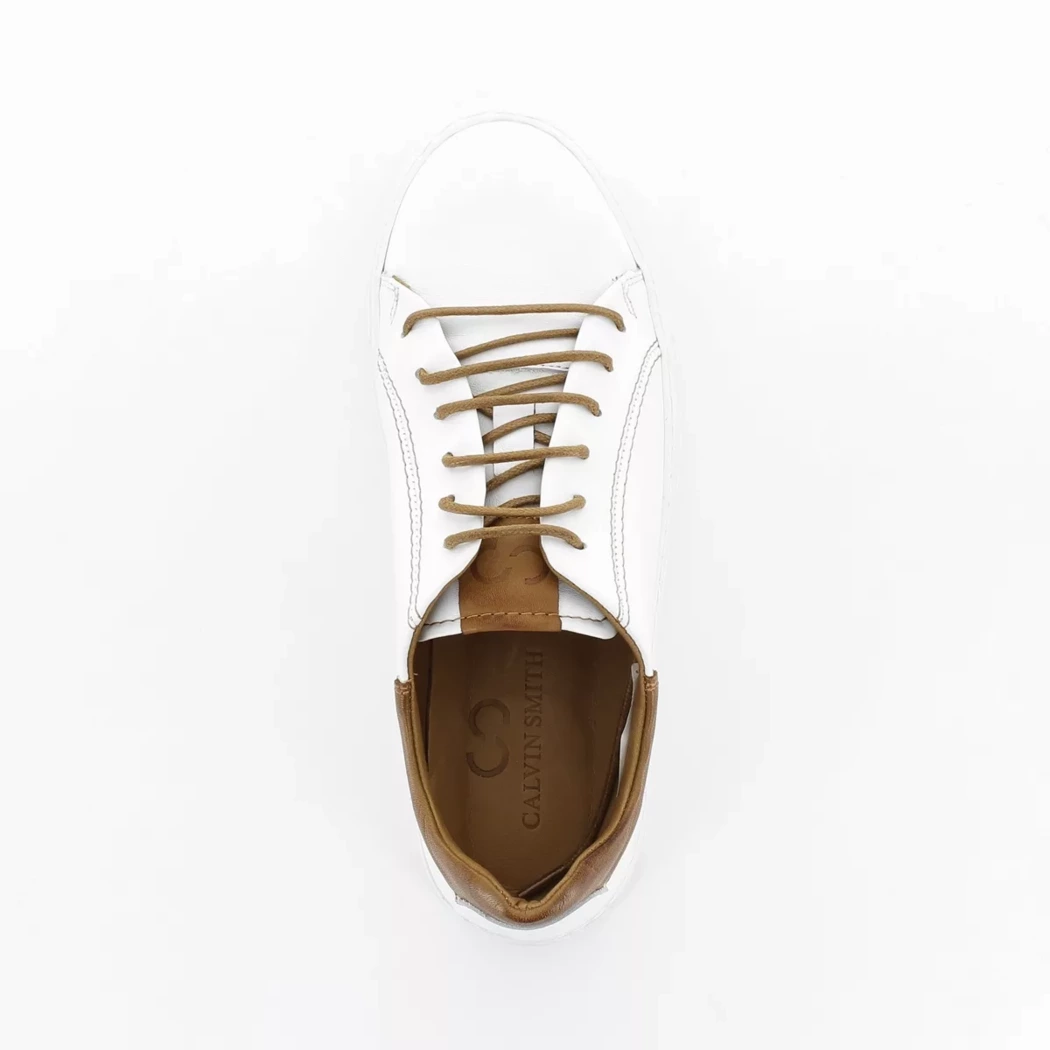 Image (6) de la chaussures Calvin Smith - Baskets Blanc en Cuir