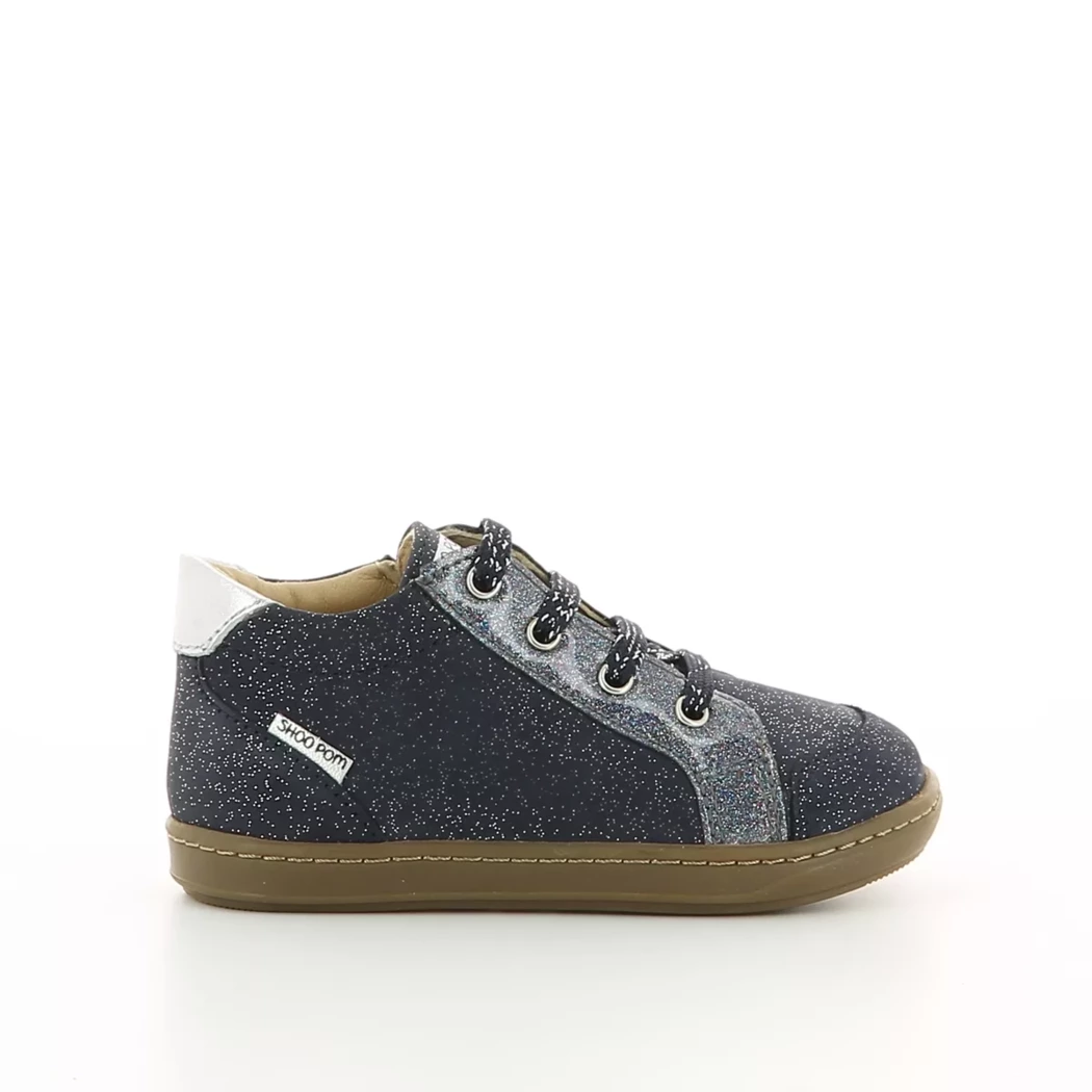 Image (2) de la chaussures Shoo pom - Bottines Bleu en Cuir nubuck