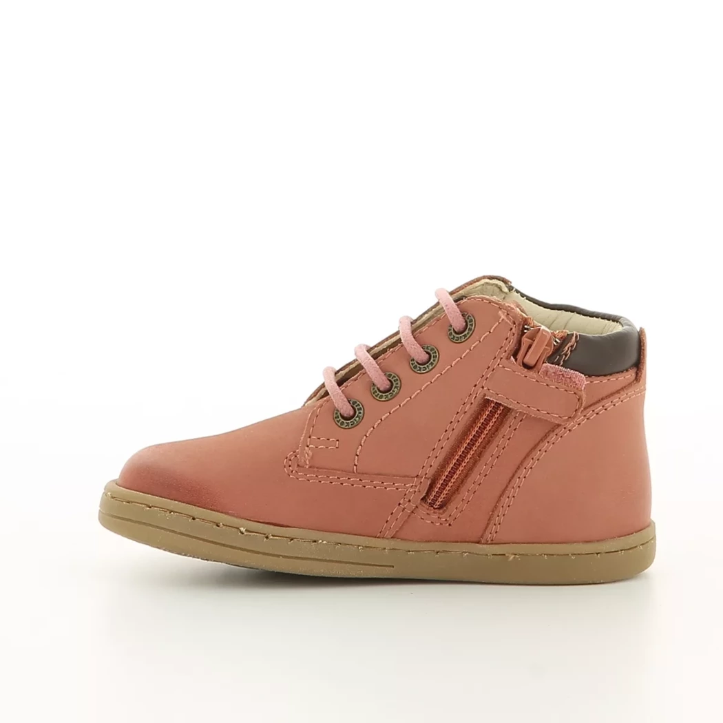 Image (4) de la chaussures Kickers - Bottines Rose en Cuir nubuck