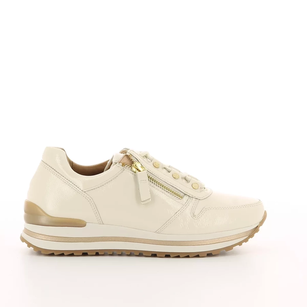 Image (2) de la chaussures Gabor - Baskets Beige en Cuir vernis