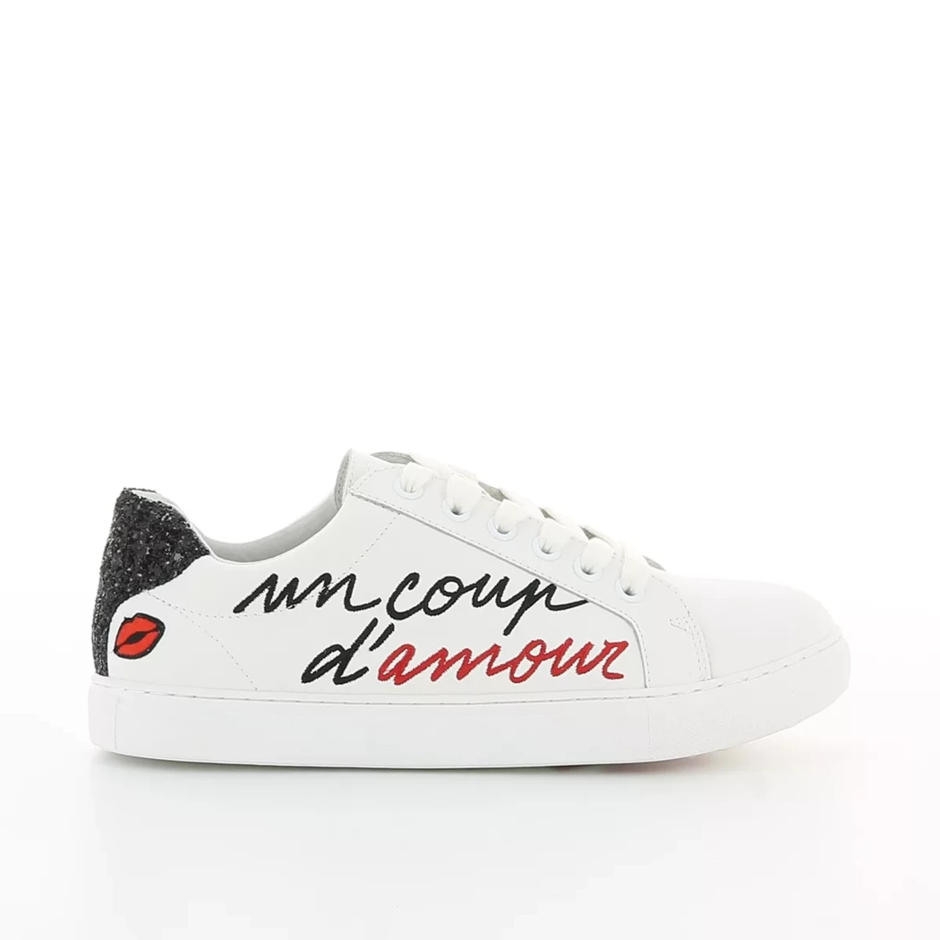 Image (2) de la chaussures Bons baisers de Paname - Baskets Blanc en Cuir