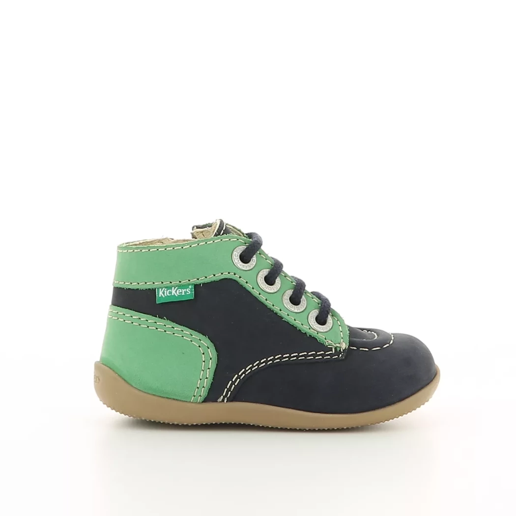 Image (2) de la chaussures Kickers - Bottines Bleu en Cuir nubuck