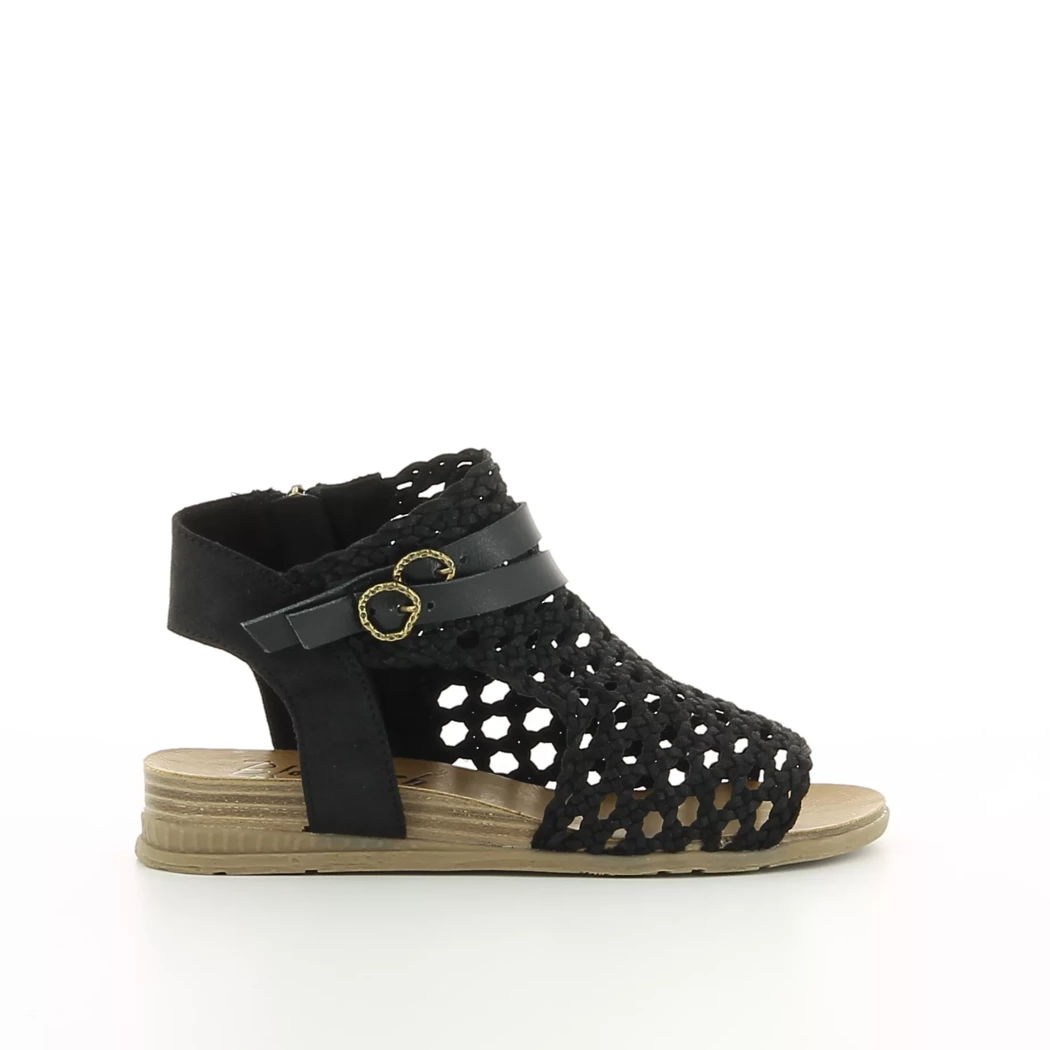 Image (2) de la chaussures Blowfish - Sandales et Nu-Pieds Noir en Textile