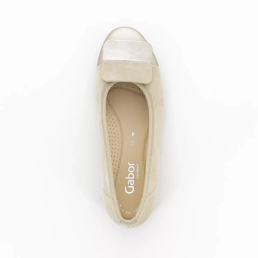 Image (6) de la chaussures Gabor - Ballerines Taupe en Cuir nubuck