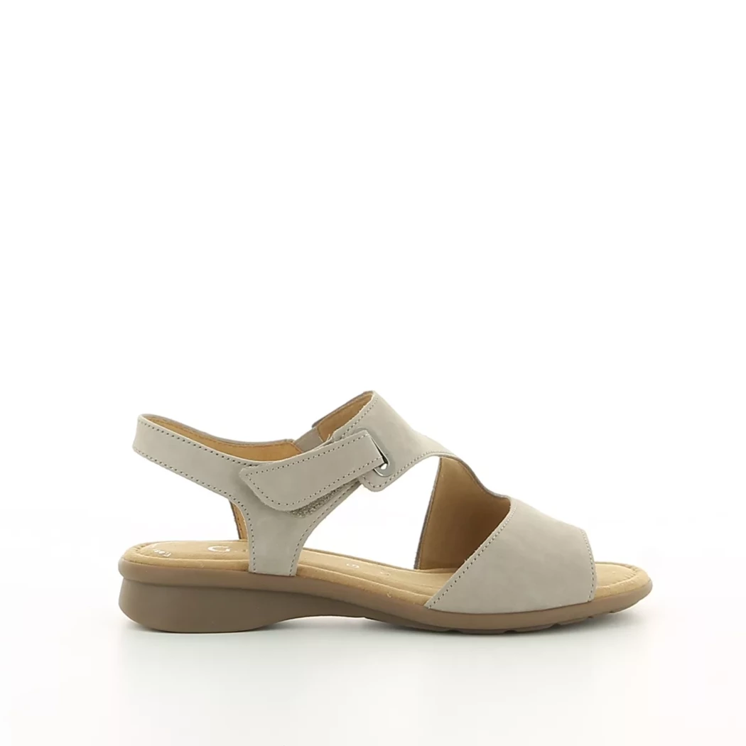 Image (2) de la chaussures Gabor - Sandales et Nu-Pieds Taupe en Cuir nubuck