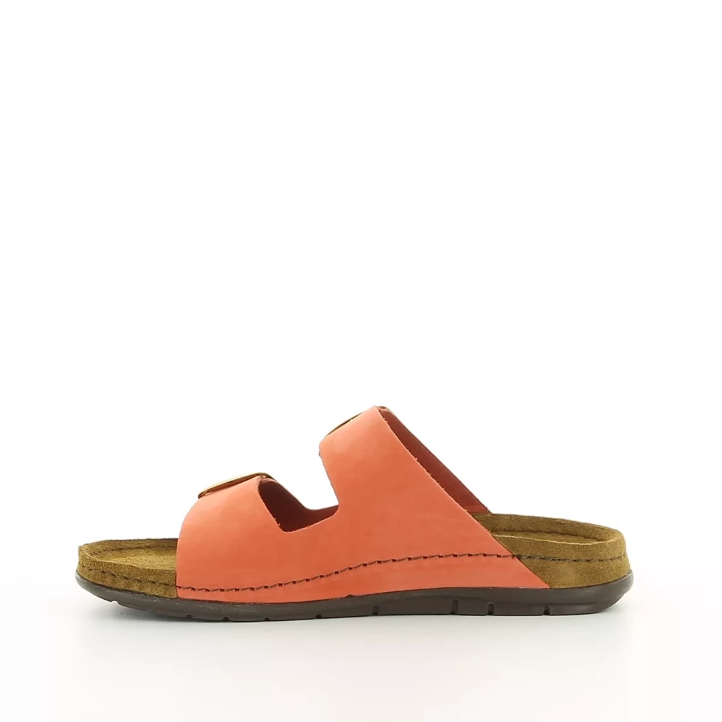 Image (4) de la chaussures Rohde - Mules et Sabots Orange en Cuir nubuck