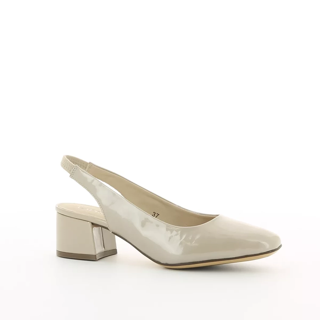 Image (1) de la chaussures Caprice - Escarpins Beige en Cuir vernis