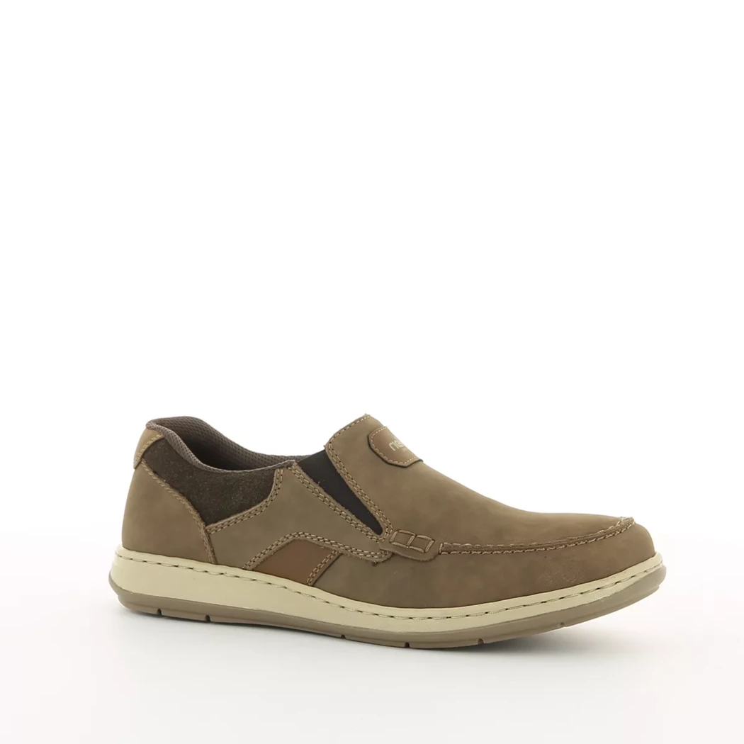 Image (1) de la chaussures Rieker - Mocassins Taupe en Cuir nubuck