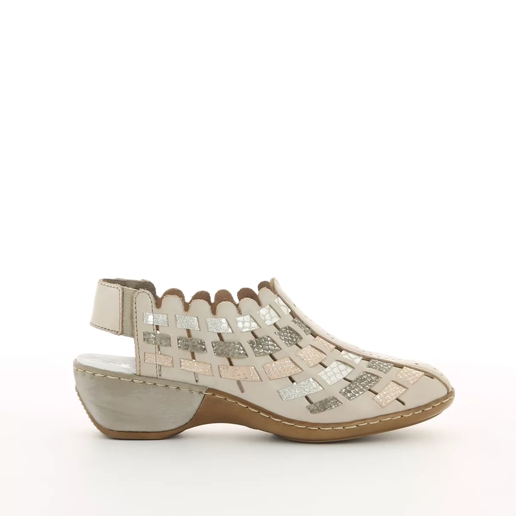 Image (2) de la chaussures Rieker - Escarpins Beige en Cuir