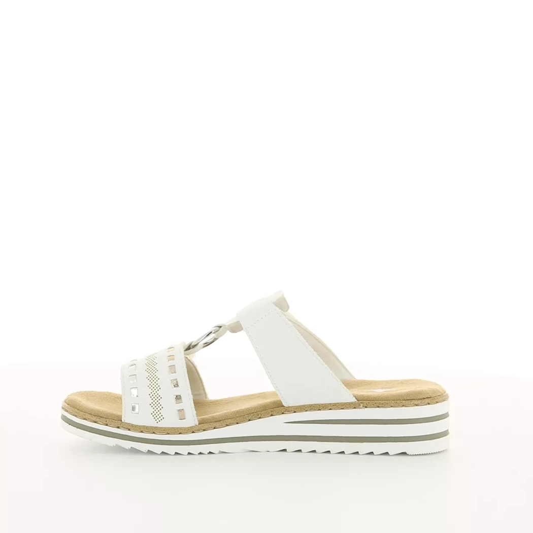 Image (4) de la chaussures Rieker - Mules et Sabots Blanc en Cuir