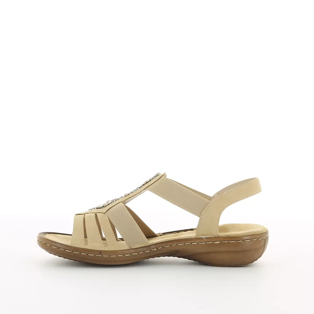 Image (4) de la chaussures Rieker - Sandales et Nu-Pieds Beige en Cuir