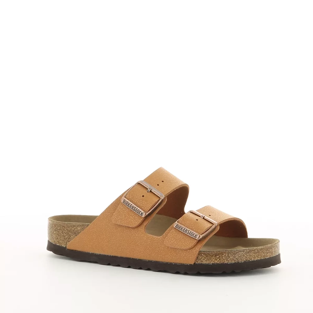 Image (1) de la chaussures Birkenstock - Mules et Sabots Cuir naturel / Cognac en Cuir nubuck