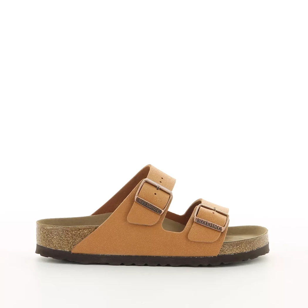 Image (2) de la chaussures Birkenstock - Mules et Sabots Cuir naturel / Cognac en Cuir nubuck