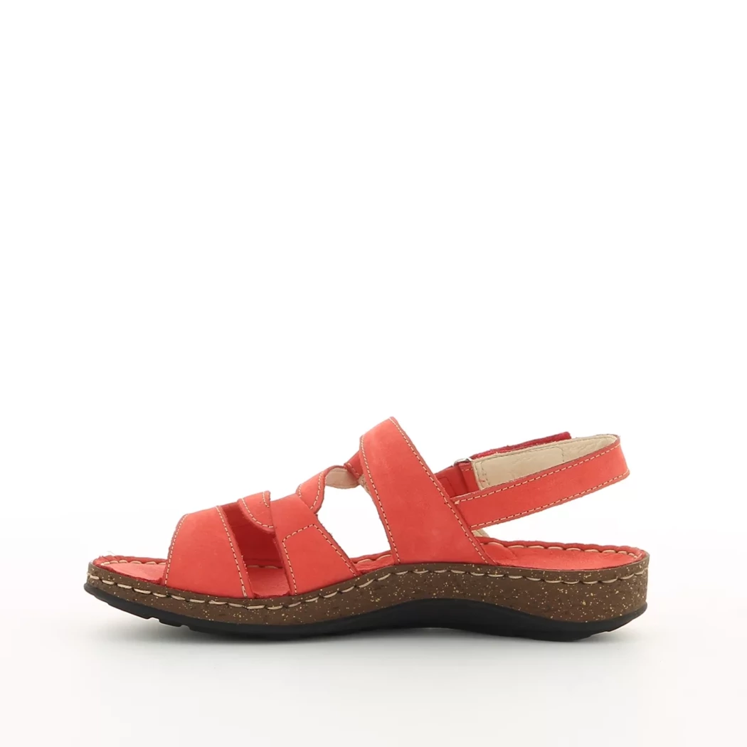 Image (4) de la chaussures Calba - Sandales et Nu-Pieds Rouge en Cuir nubuck