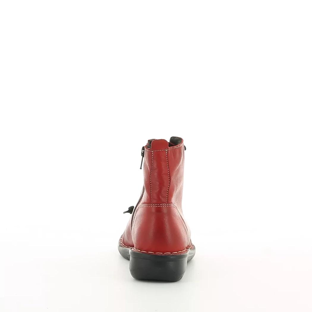 Image (3) de la chaussures Diabolo Studio - Bottines Rouge en Cuir