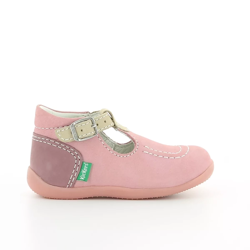 Image (2) de la chaussures Kickers - Bottines ouvertes Rose en Cuir nubuck