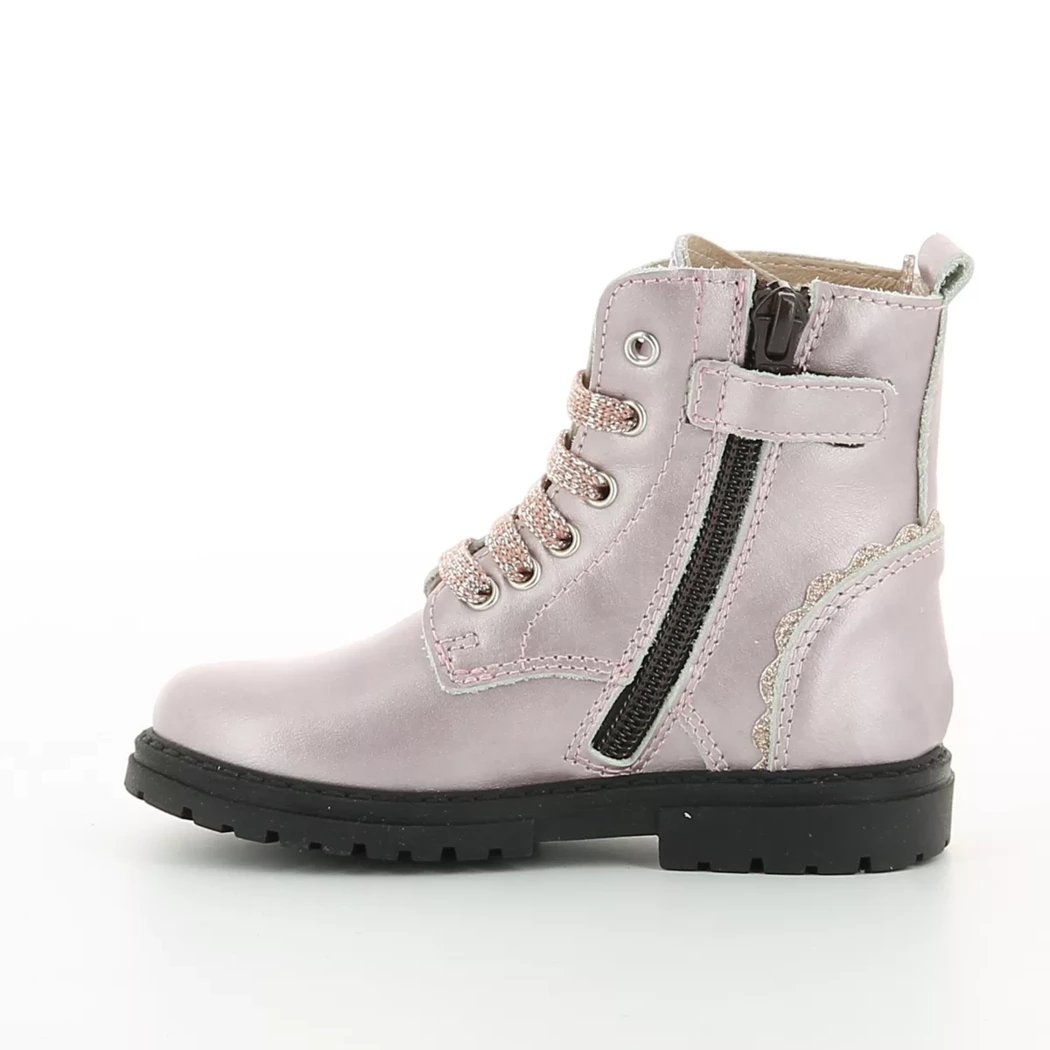 Image (4) de la chaussures Gazzoli - Bottines Rose en Cuir