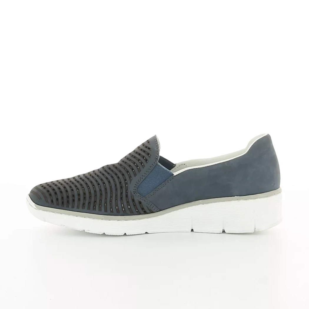 Image (4) de la chaussures Rieker - Mocassins Bleu en Cuir nubuck