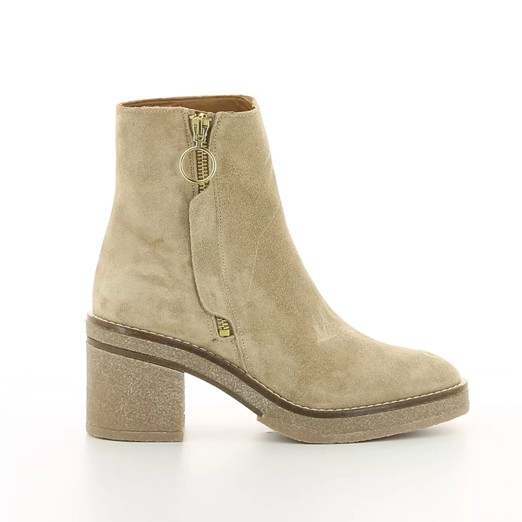 Image (2) de la chaussures Alpe - Boots Beige en Cuir nubuck