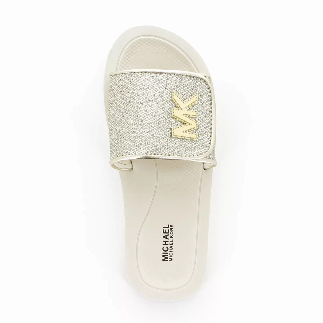 Image (6) de la chaussures Michael Kors Kids - Tongs et Plage Beige en Textile