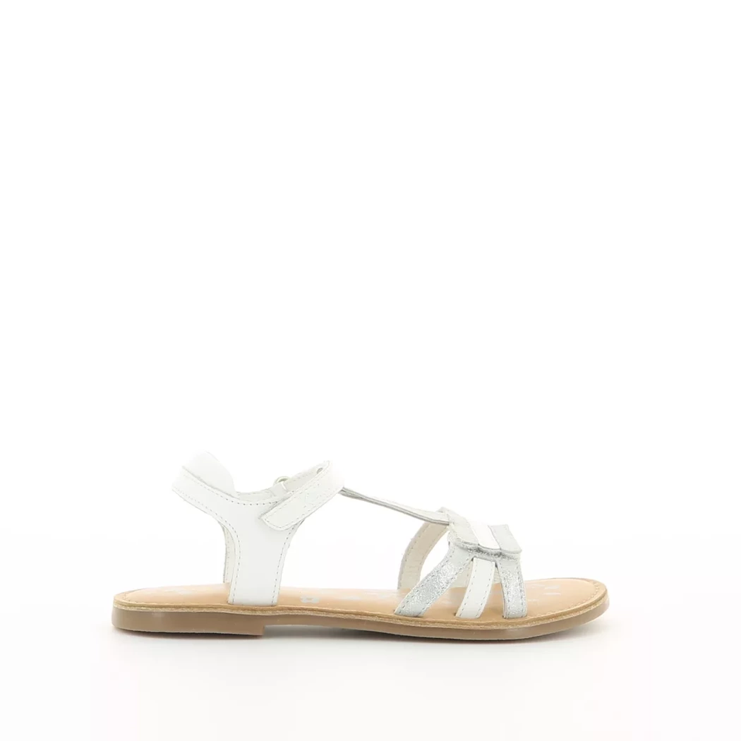 Image (2) de la chaussures Kickers - Sandales et Nu-Pieds Blanc en Cuir