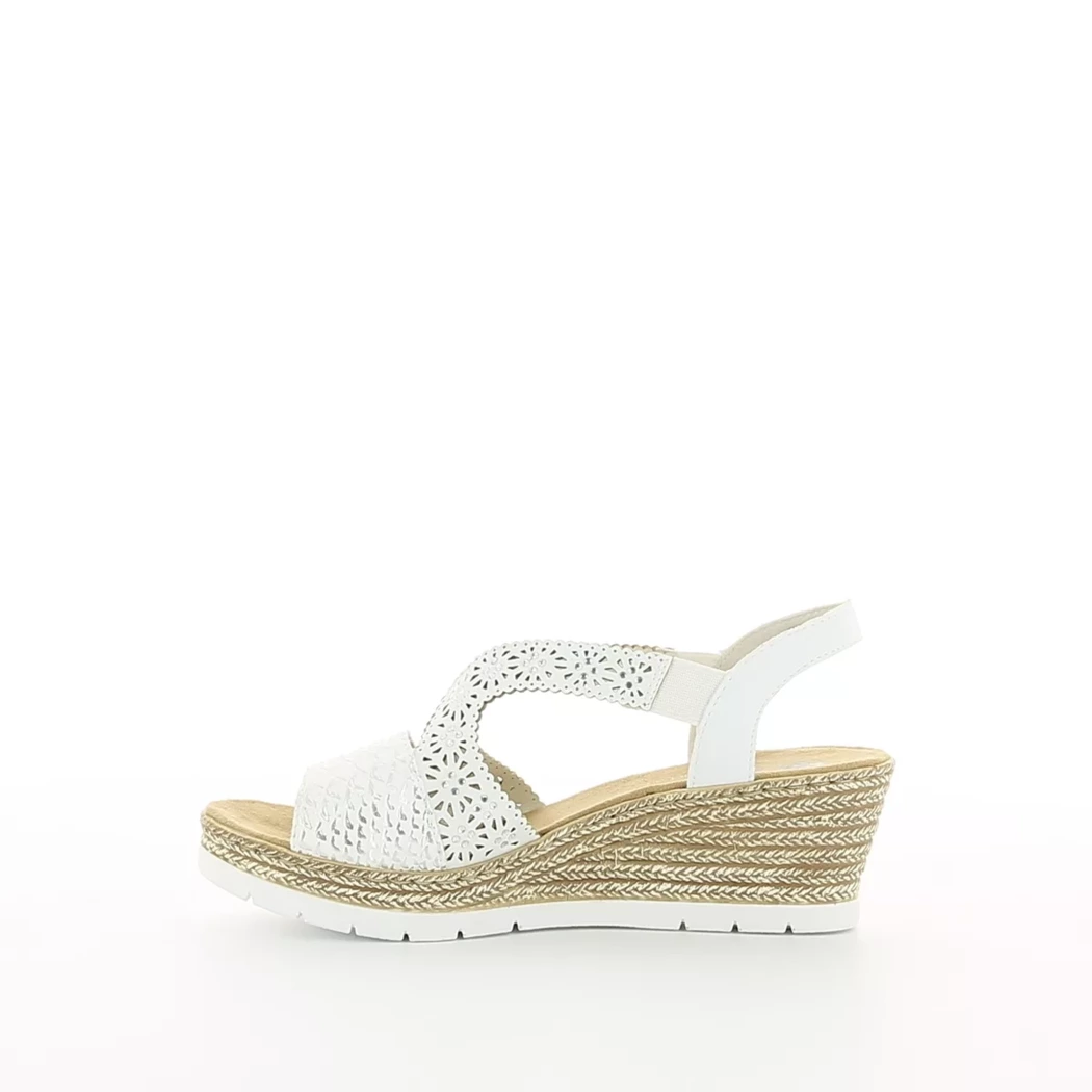 Image (4) de la chaussures Rieker - Sandales et Nu-Pieds Blanc en Cuir