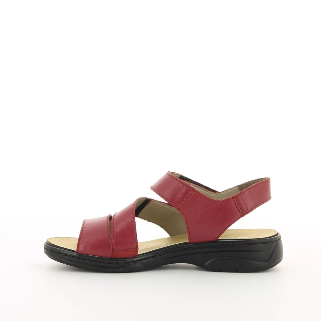 Image (4) de la chaussures Rieker - Sandales et Nu-Pieds Rouge en Cuir