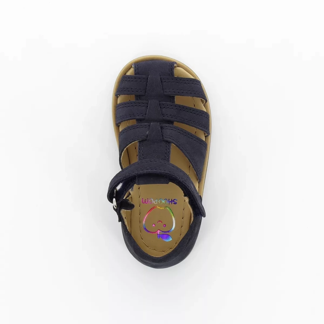 Image (6) de la chaussures Shoo pom - Sandales et Nu-Pieds Bleu en Cuir nubuck
