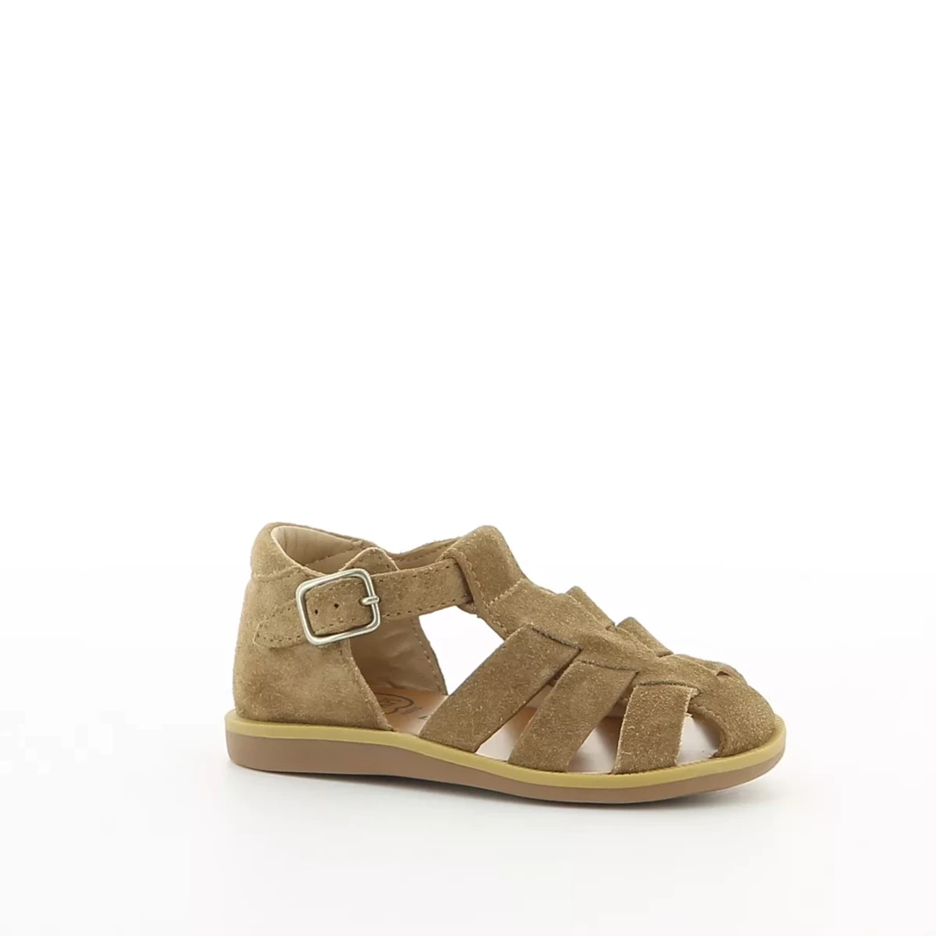 Image (1) de la chaussures Pom d api - Sandales et Nu-Pieds Taupe en Cuir nubuck