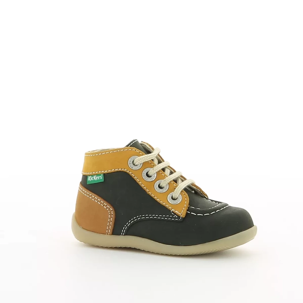 Image (1) de la chaussures Kickers - Bottines Vert en Cuir nubuck