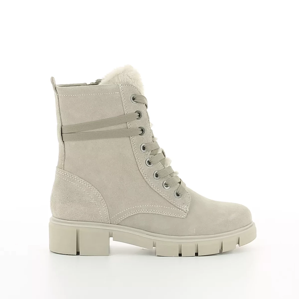 Image (2) de la chaussures Marco Tozzi - Bottines Beige en Cuir nubuck