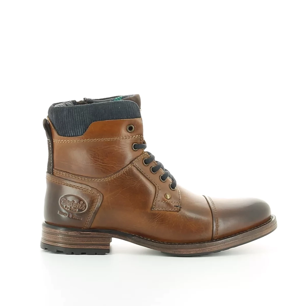 Image (2) de la chaussures Dockers - Bottines Cuir naturel / Cognac en Cuir