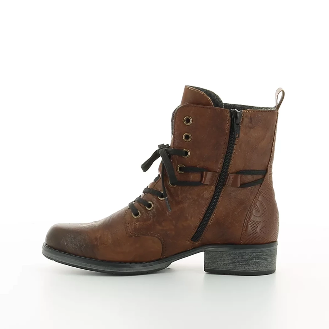 Image (4) de la chaussures Rieker - Bottines Cuir naturel / Cognac en Cuir