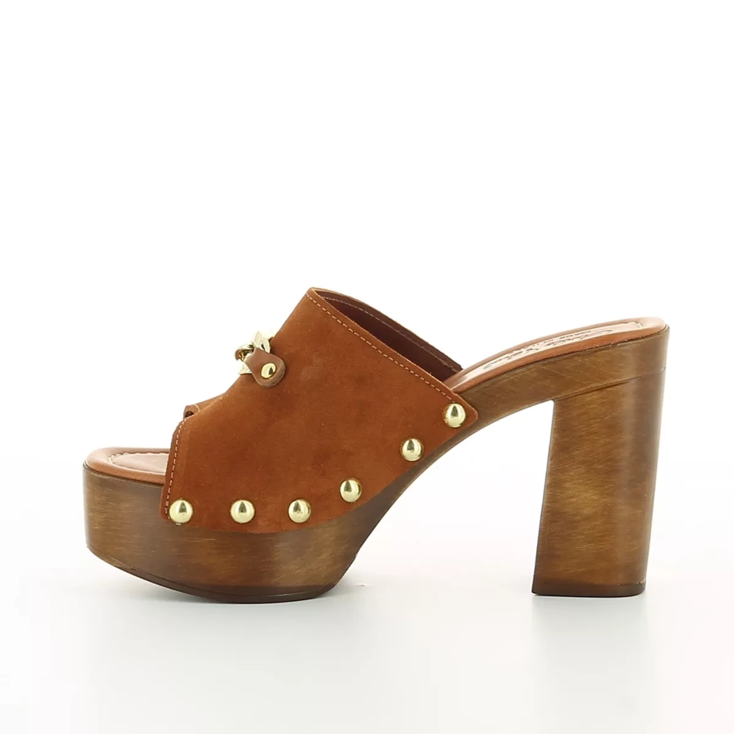 Image (4) de la chaussures Carlo Pera - Mules et Sabots Cuir naturel / Cognac en Cuir nubuck