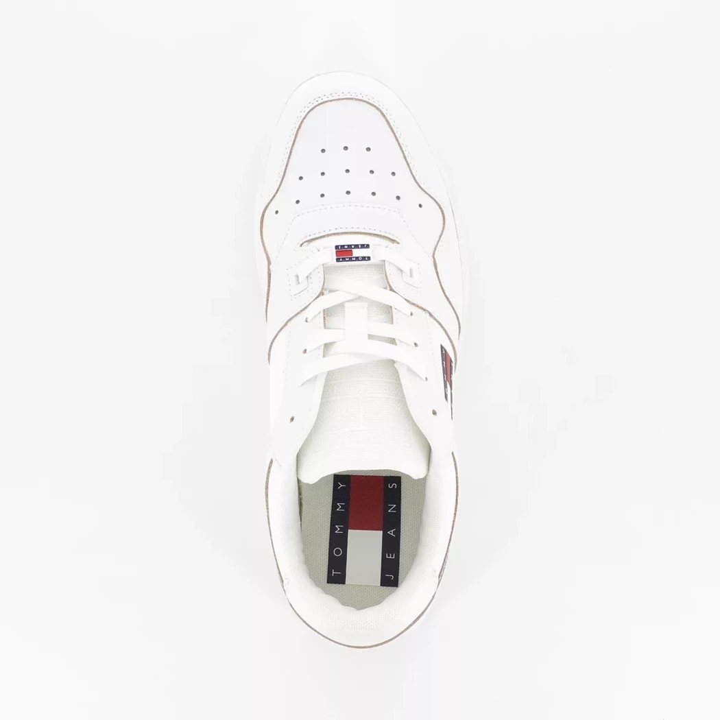 Image (6) de la chaussures Tommy jeans - Baskets Blanc en Cuir et textile