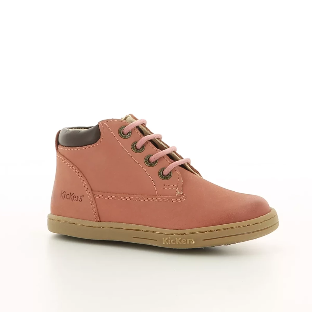 Image (1) de la chaussures Kickers - Bottines Rose en Cuir nubuck