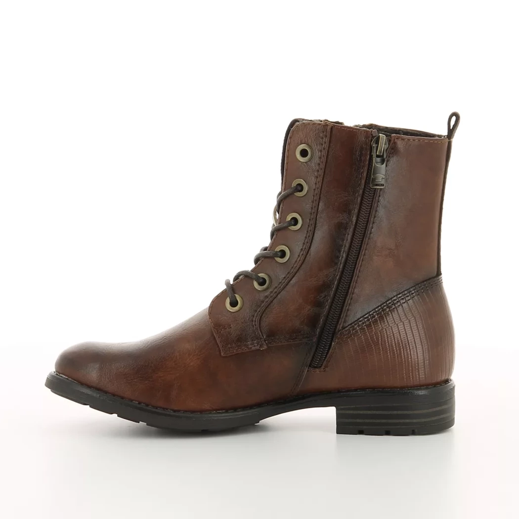 Image (4) de la chaussures Tom Tailor - Bottines Cuir naturel / Cognac en Cuir synthétique