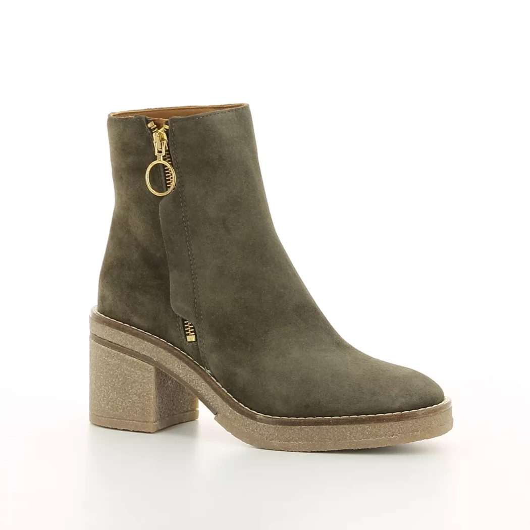 Image (1) de la chaussures Alpe - Boots Vert en Cuir nubuck