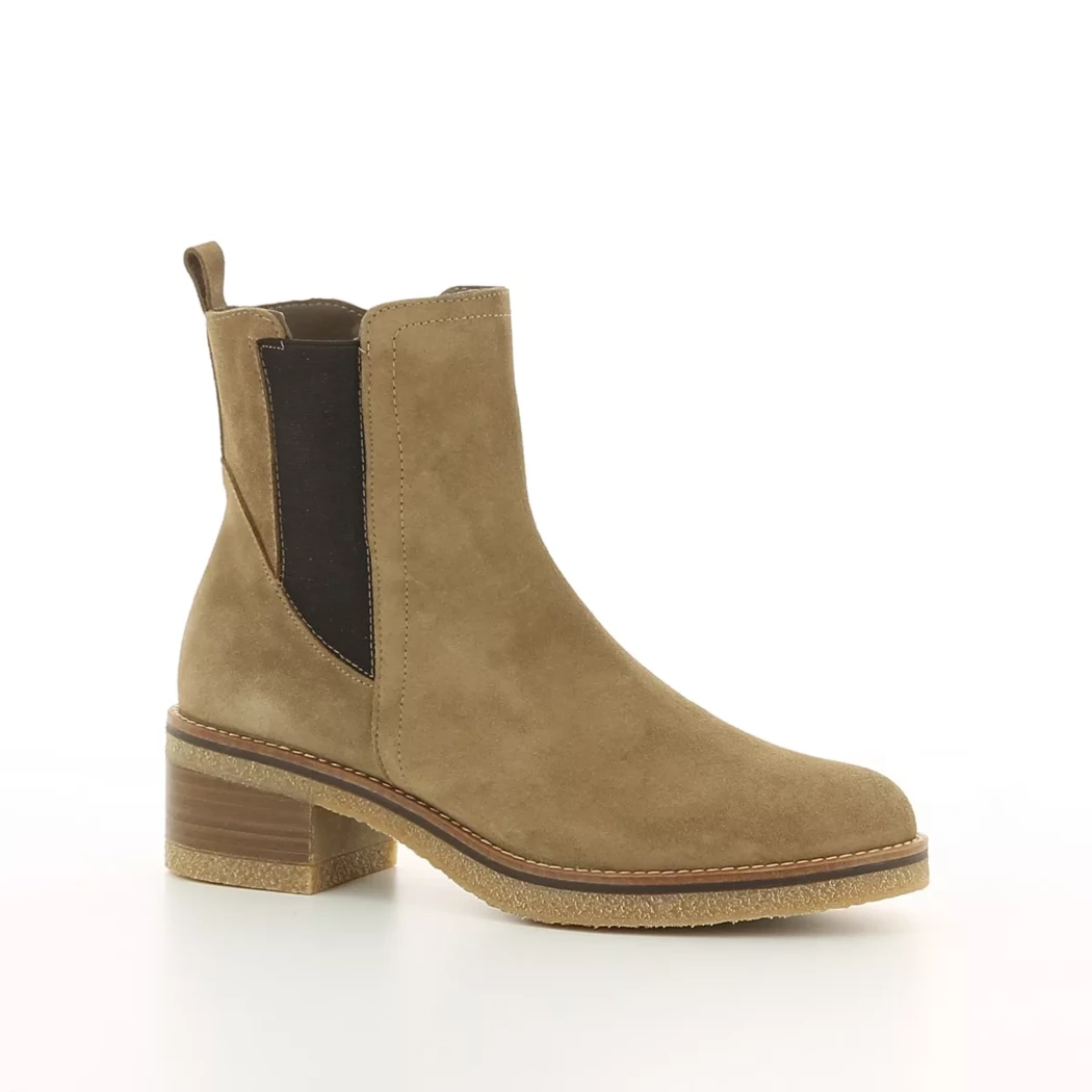 Image (1) de la chaussures Patricia Miller - Boots Taupe en Cuir nubuck