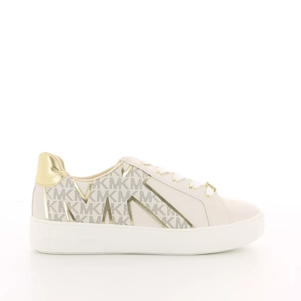 Image (2) de la chaussures Michael Kors Kids - Baskets Beige en Cuir synthétique