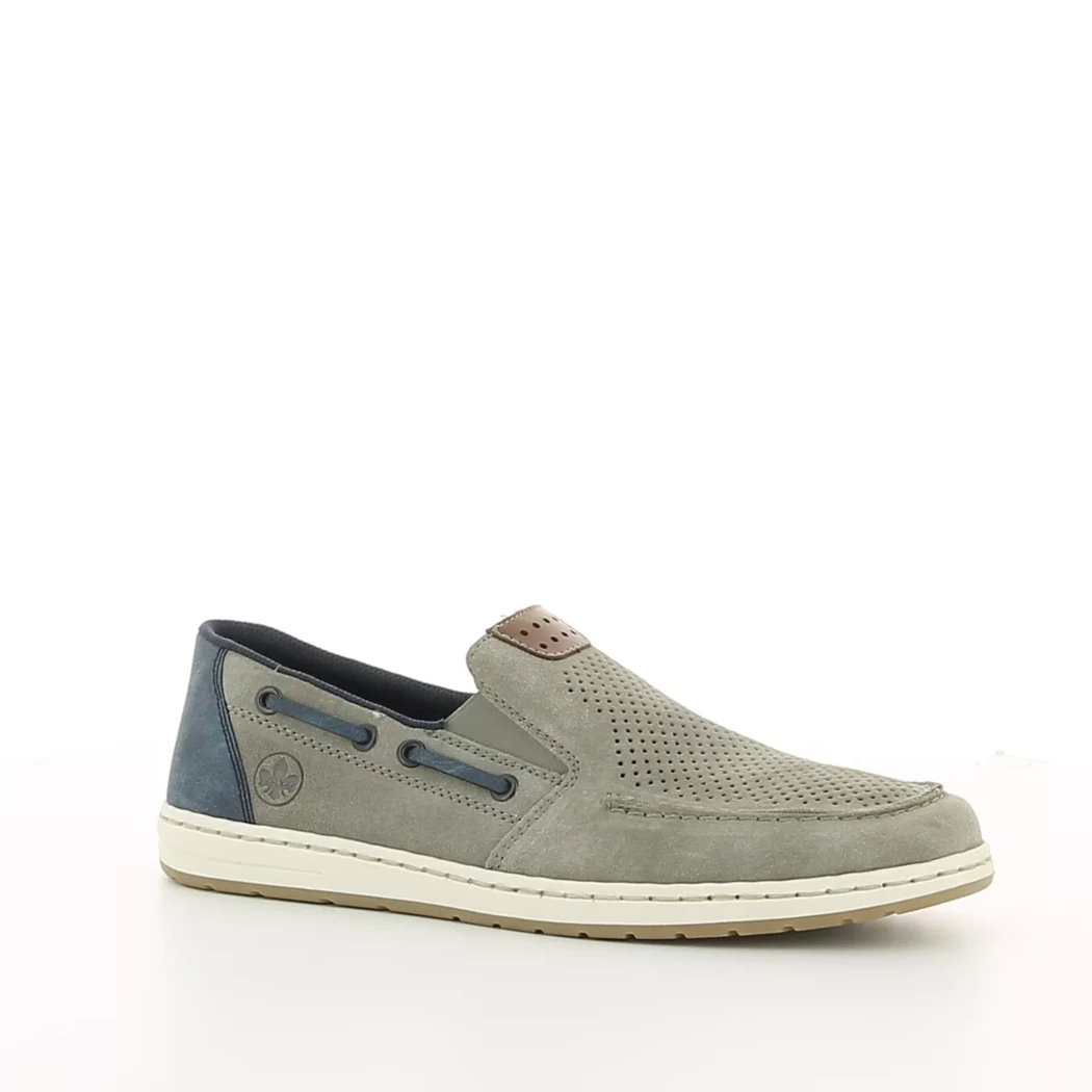 Image (1) de la chaussures Rieker - Mocassins Gris en Cuir nubuck