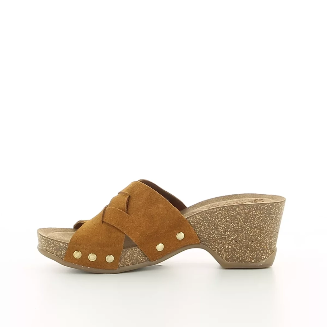 Image (4) de la chaussures Yokono - Mules et Sabots Cuir naturel / Cognac en Cuir nubuck