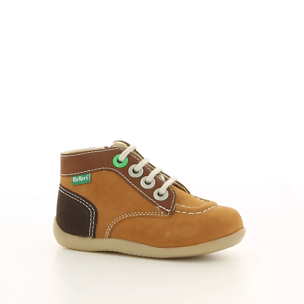 Image (1) de la chaussures Kickers - Bottines Cuir naturel / Cognac en Cuir nubuck