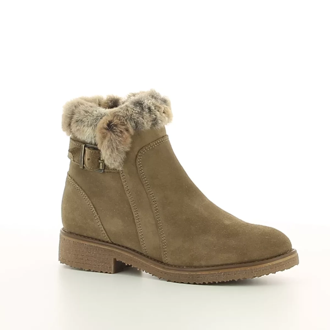 Image (1) de la chaussures Goodstep - Boots Taupe en Cuir nubuck