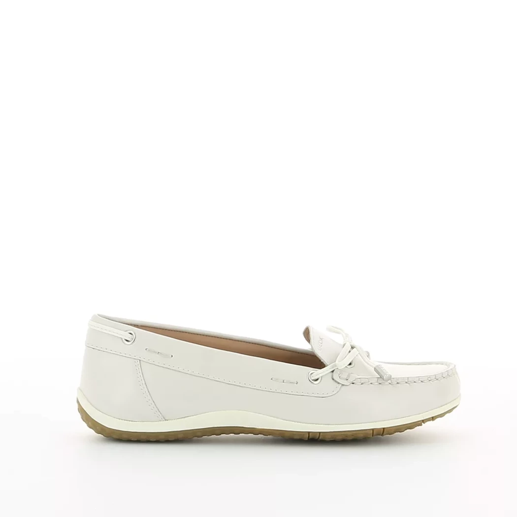 Image (2) de la chaussures Geox - Mocassins Blanc en Cuir