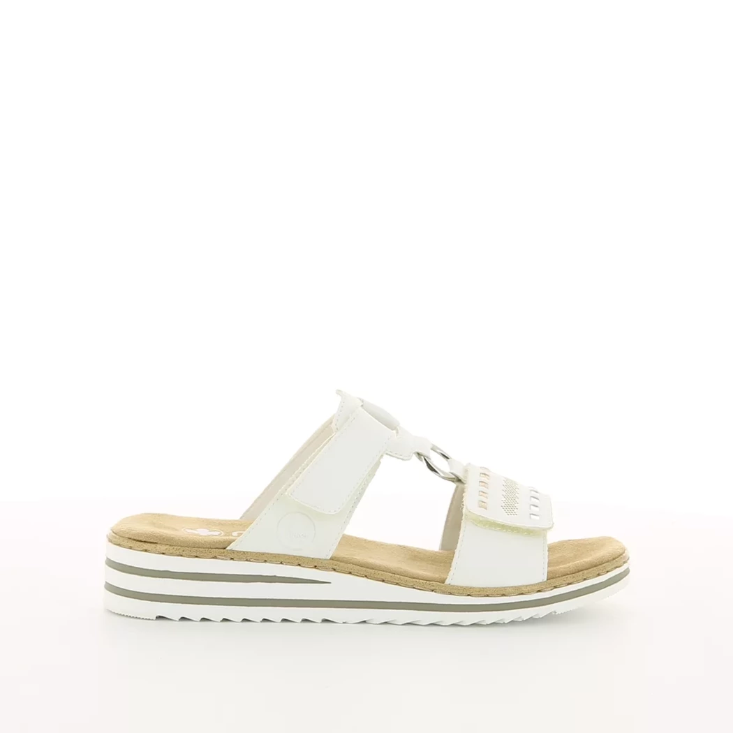 Image (2) de la chaussures Rieker - Mules et Sabots Blanc en Cuir