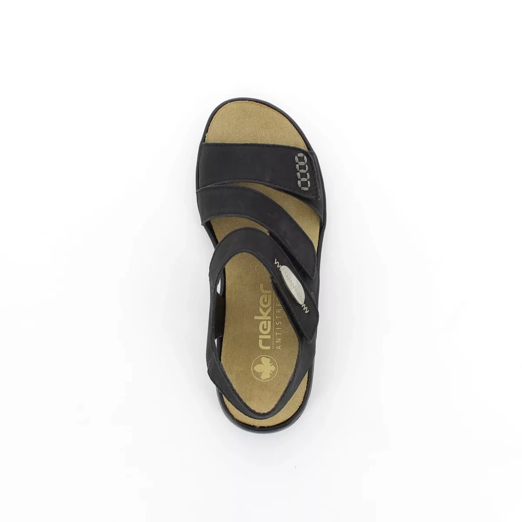Image (6) de la chaussures Rieker - Sandales et Nu-Pieds Noir en Cuir nubuck