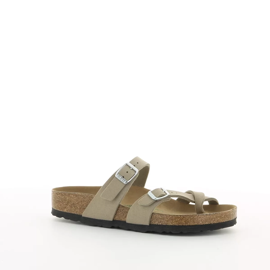 Image (1) de la chaussures Birkenstock - Mules et Sabots Taupe en Cuir synthétique